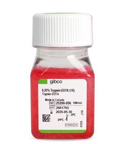 胰酶細(xì)胞消化液（0.25%胰酶，含EDTA，含酚紅）Gibco